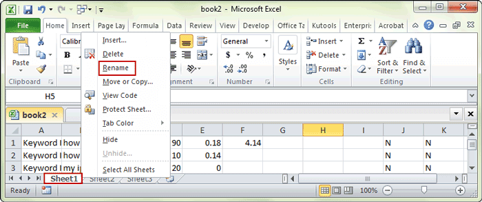 How To Rename Multiple Worksheets In Excel