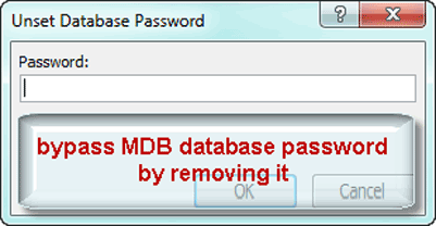 bypass encrypted MDB database file password