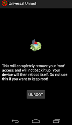 confirm unroot