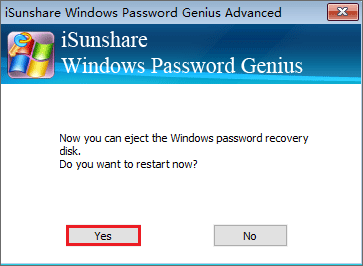 click yes to restart the pc