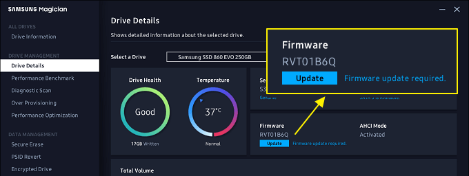 update samsung ssd firmware
