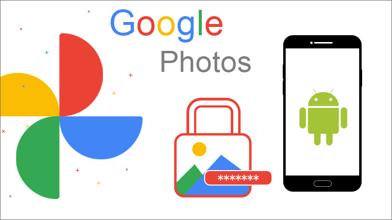 how to lock google photos with password