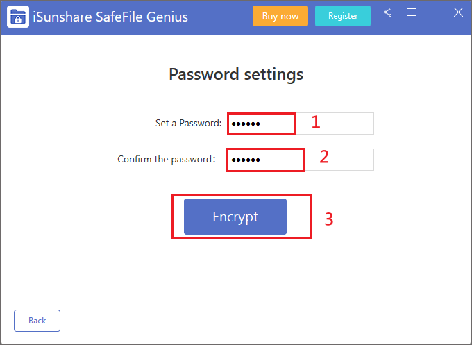 password settings