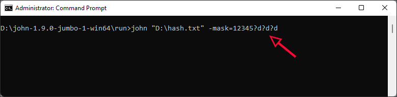 run command line to recover bitlocker password from hash code