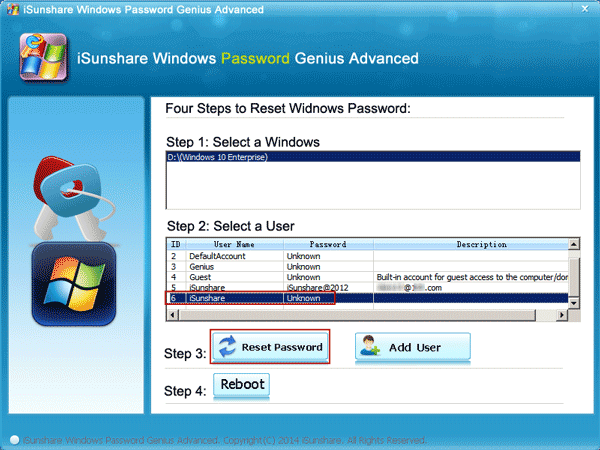 reset windows forgotten administrator password