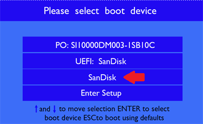 boot Lenovo laptop from usb