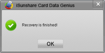 successfully recover card lost data