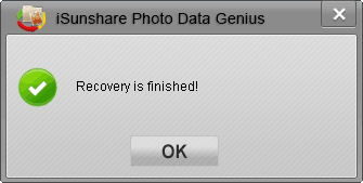 successfully recover selected lost photo