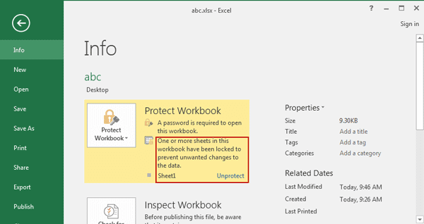 protect excel 2016 worksheet with modify password successfully
