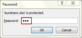 open password protected excel file with recovered password