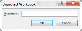remove Excel Wokbook Structure password protection