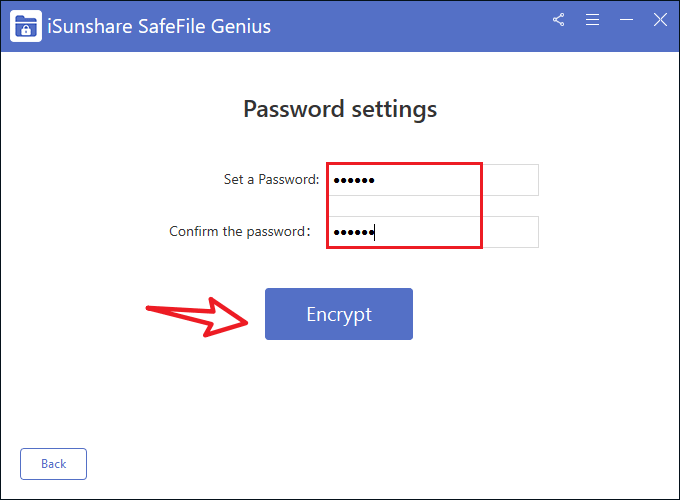 set at least 6 digit password