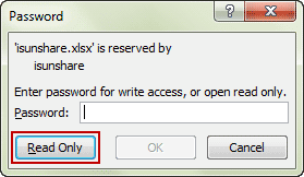 open excel xlsx file in read-only mode