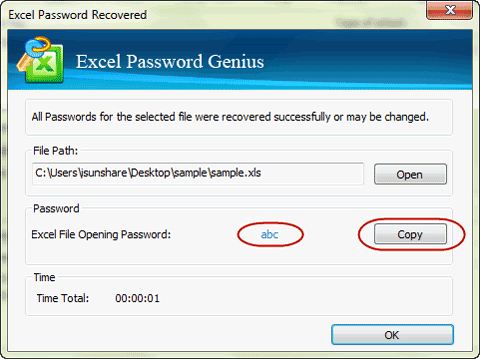 recover password to open excel worksheet