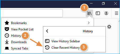 clear Firefox recent history