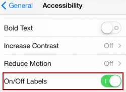 enable on or off labels