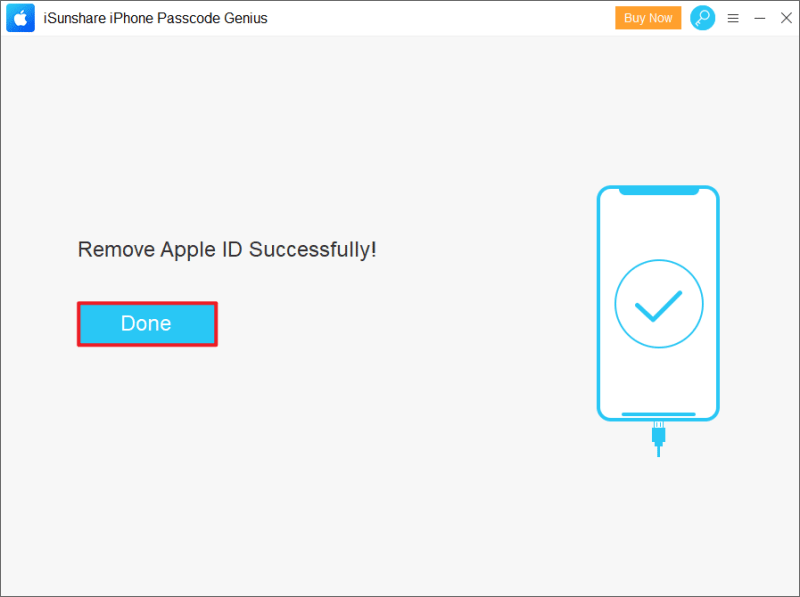 Remove Apple id successfully