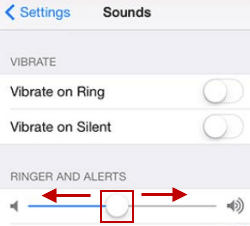 change volume of ringer and alerts