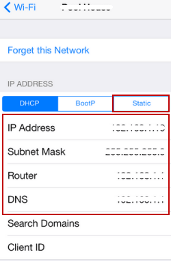 set ip address and other items