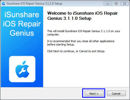 install iSunshare iOS Repair Genius