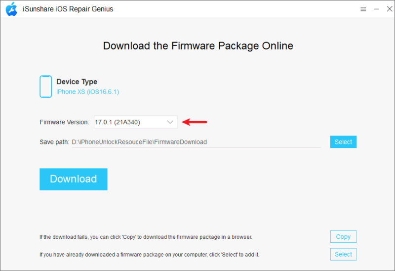 download iOS 17 Firmware Package