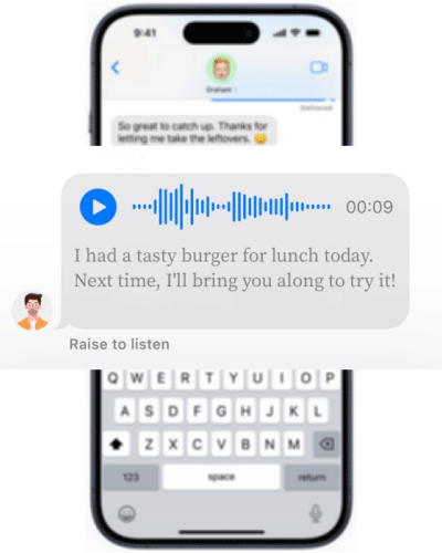 transcribe audio messages