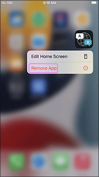 remove app from home screen on iphone