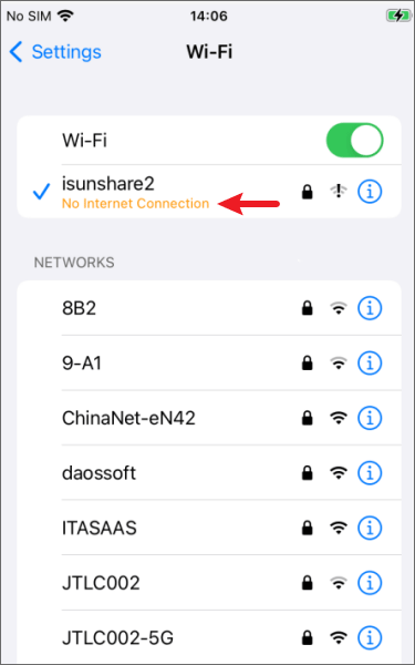 check wifi connection