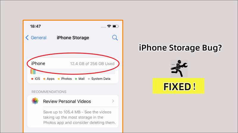  iphone storage not loading 
