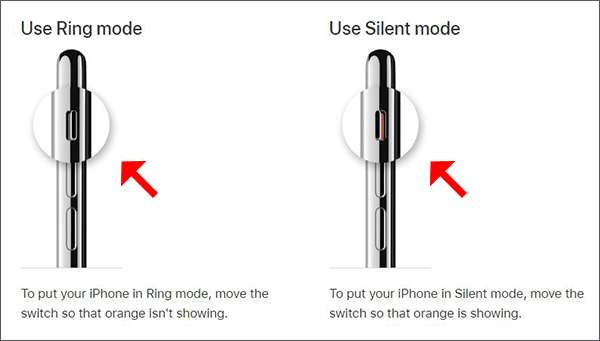 ring/silent switch on iPhone