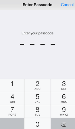 type passcode