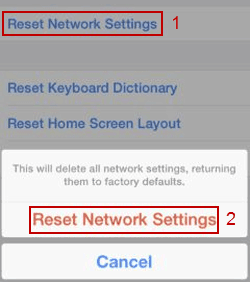 go to reset network settings
