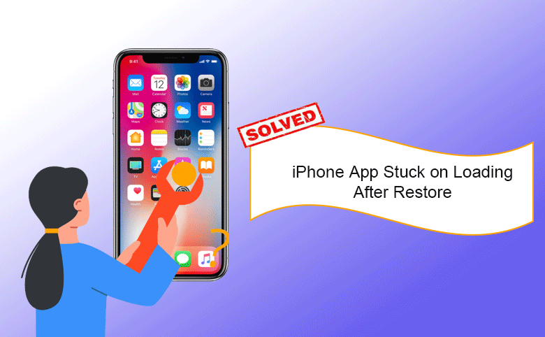 solved iPhone app stuck on loading after restore
