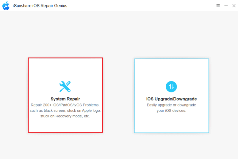 click on system repair option