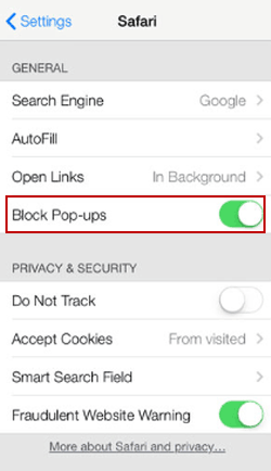 enable block pop ups