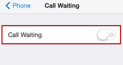 turn off call waiting