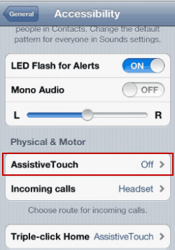 click assistive touch