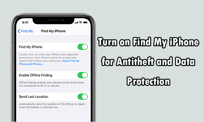 how to turn on find my iphone