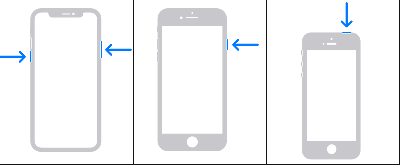 restart different models of iphone