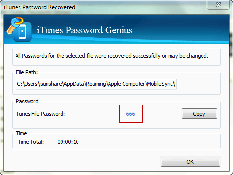 successfully recover itunes backup password on windows