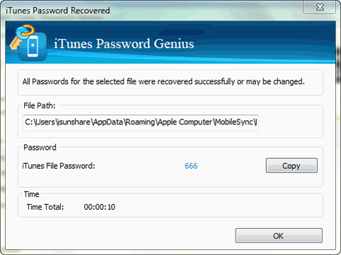 recover lost iPhone backup password