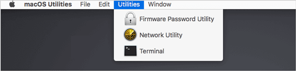 other utilities in mac recovery mode