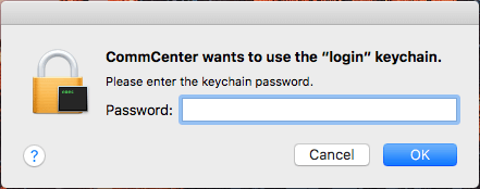 be asked to enter keychain password