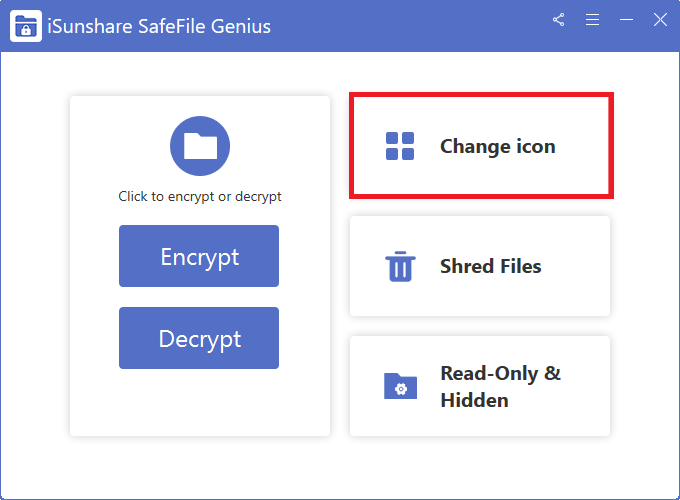 choose change icon option