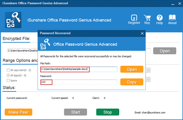 recover office password with office password genius advanced successfully