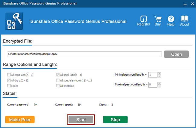 start office password genius professional