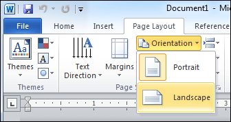 change orientation in word 2010 and 2013