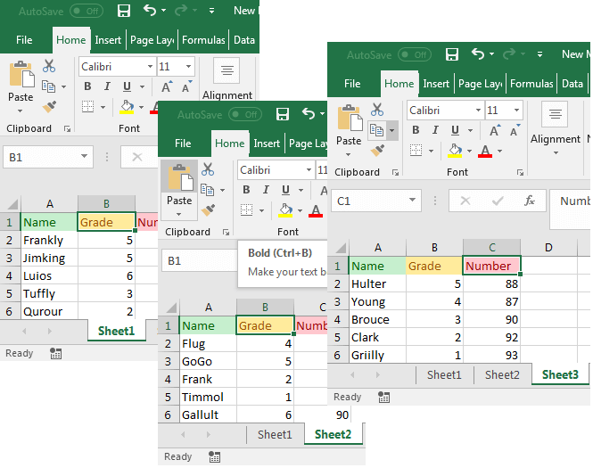 multiple sheets in excel
