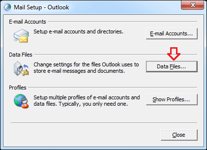 click data files in mail setup