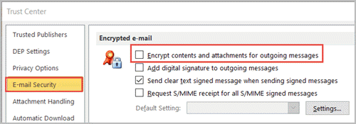 encrypt all emails outlook 2010
